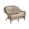 Bold Fontier Outdoor Garden Saturn Collection Light Brown Patio Loveseat Chair BO2509513